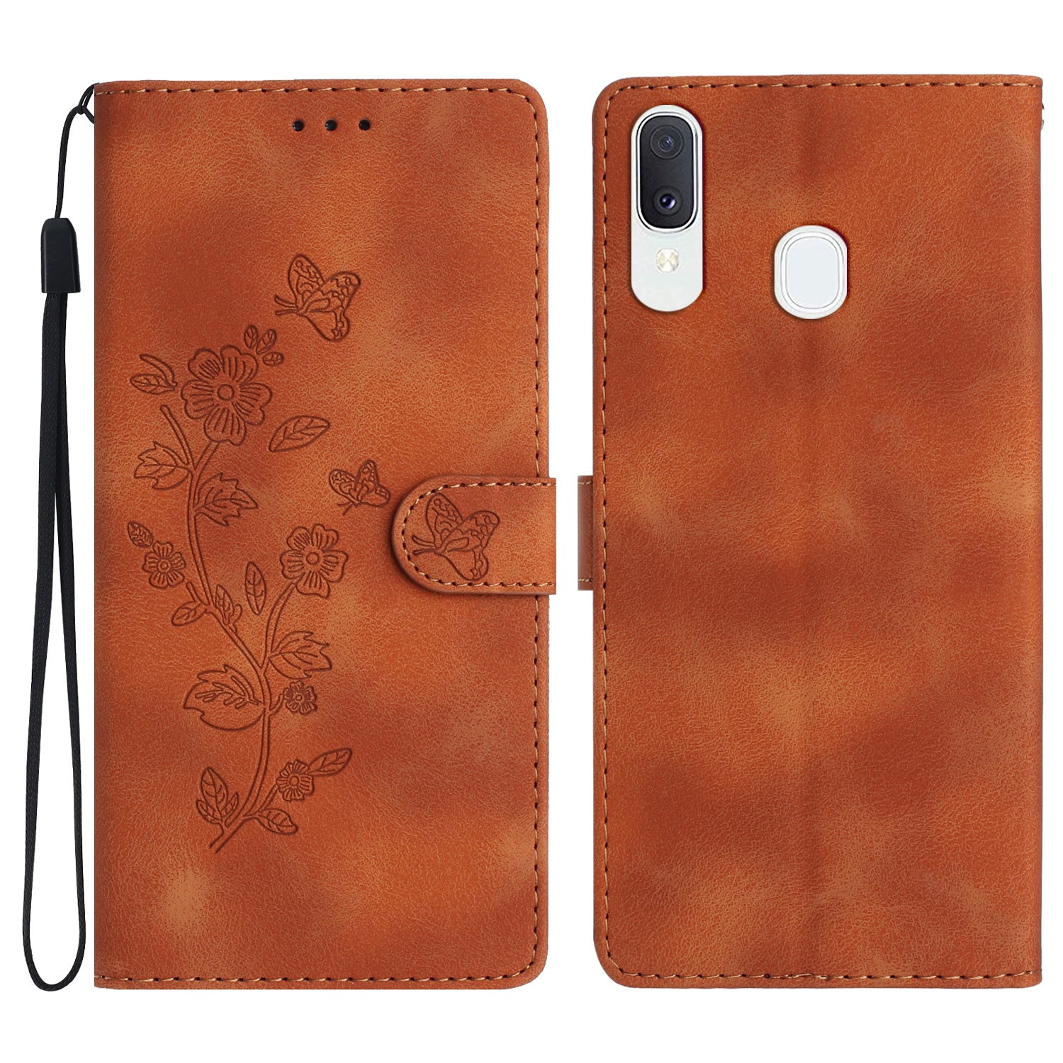 Flower Imprint Wallet Phone Case for Samsung Galaxy A40 PU Leather Stand Shockproof Cover Flower Imprint Wallet Phone Case for Samsung Galaxy A40 PU Leather Stand Shockproof Cover